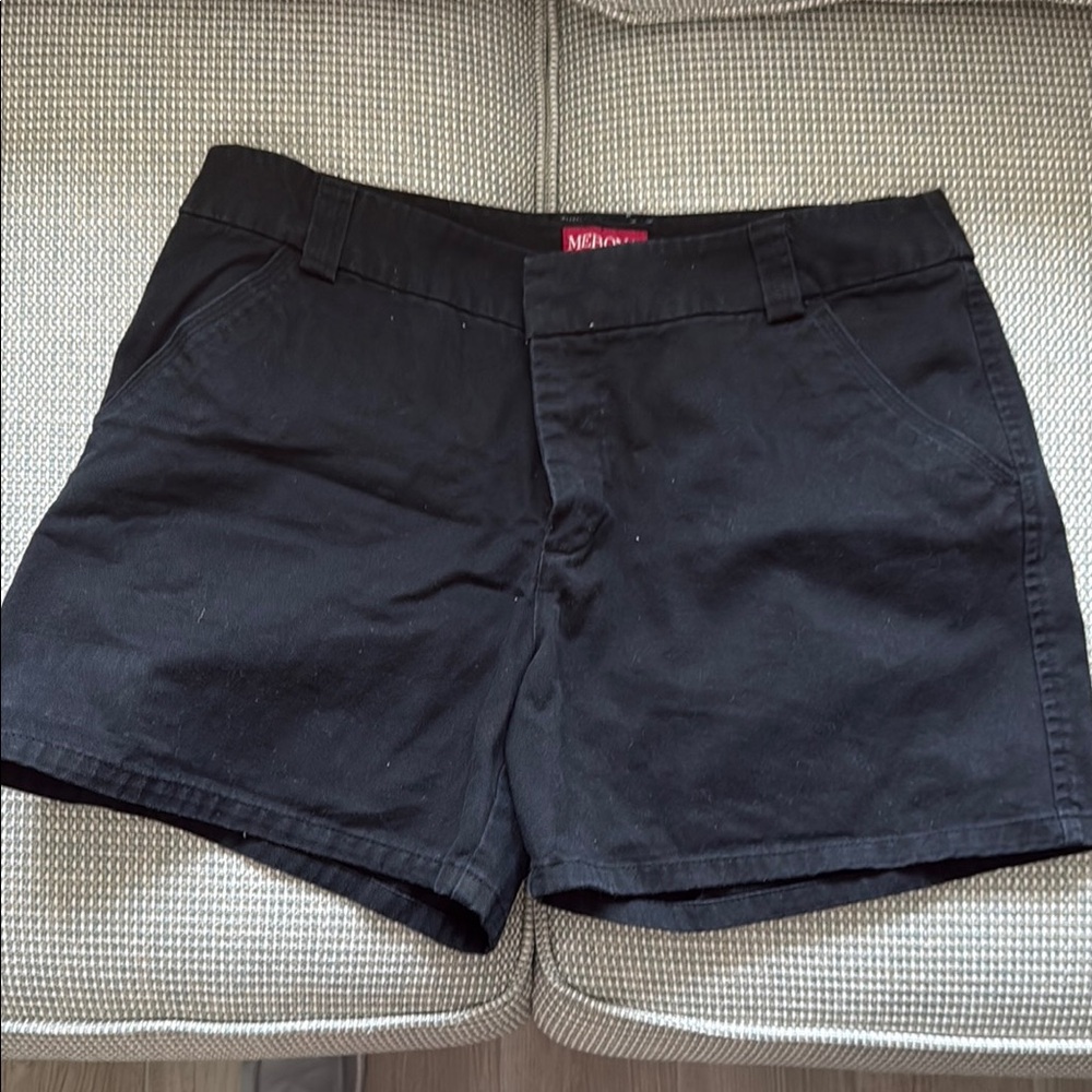 Merona Black Bermuda Shorts Tailored Cotton Blend